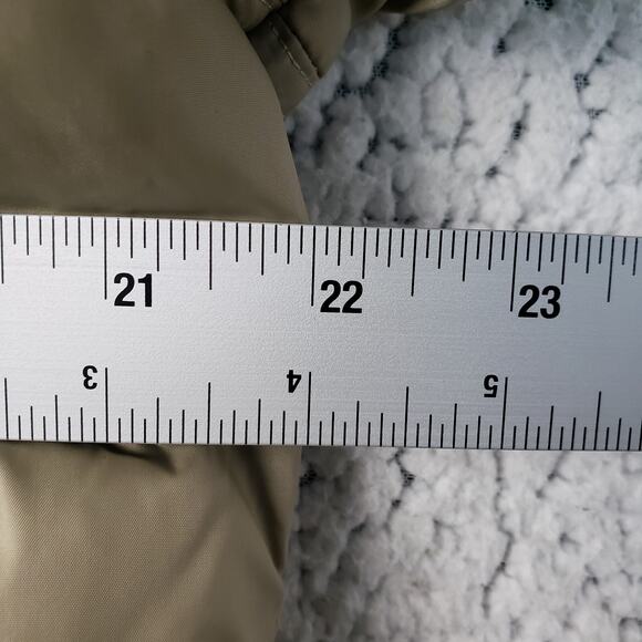 Reebok Down Puffer Jacket Mens M Tan Black Hooded Warm Functional Hiking 44x31 - Picture 6 of 11